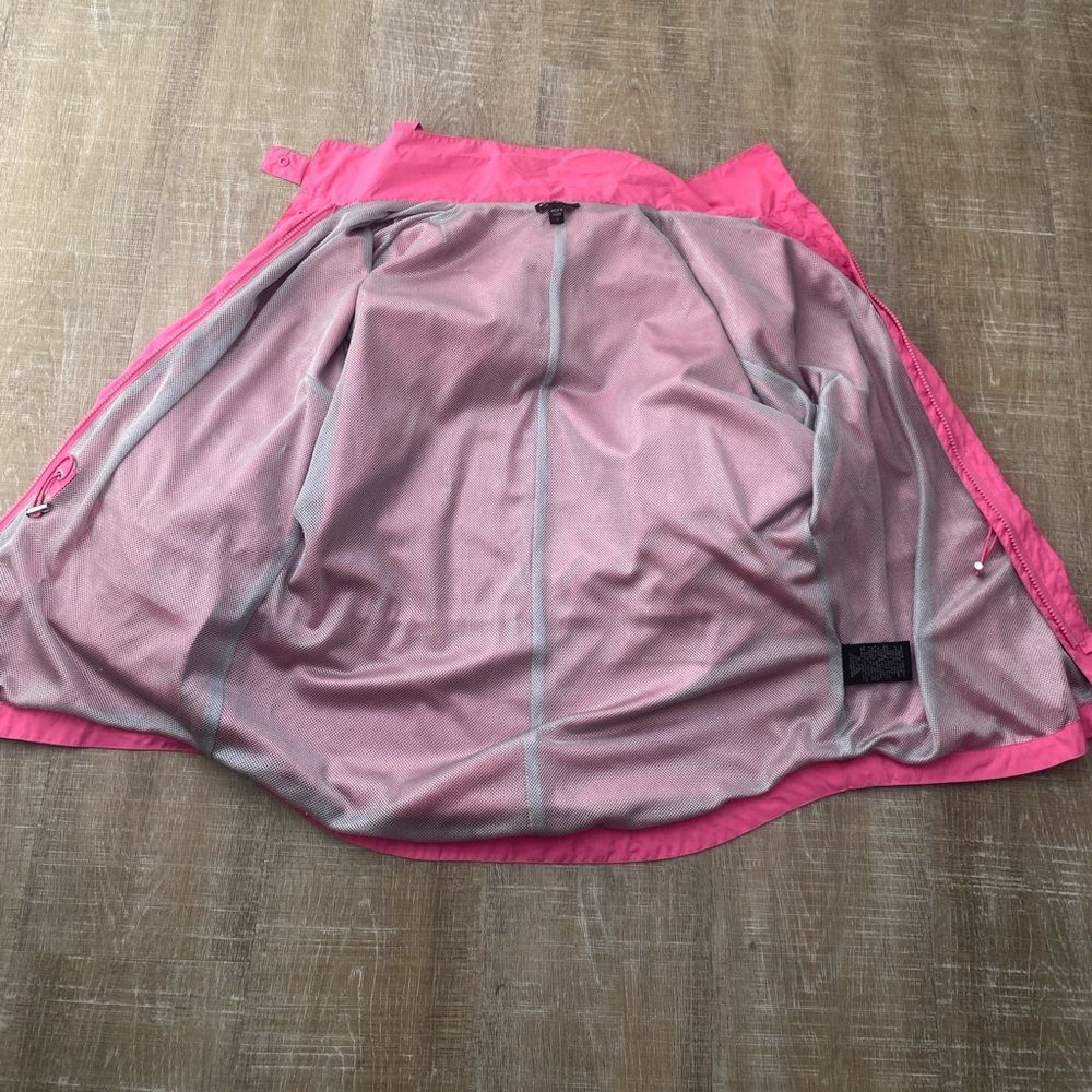 Bebe Sport Relaxed-Fit Hooded Jacket Pink Womens L Large Lightweight Windbreaker - Picture 8 of 13
